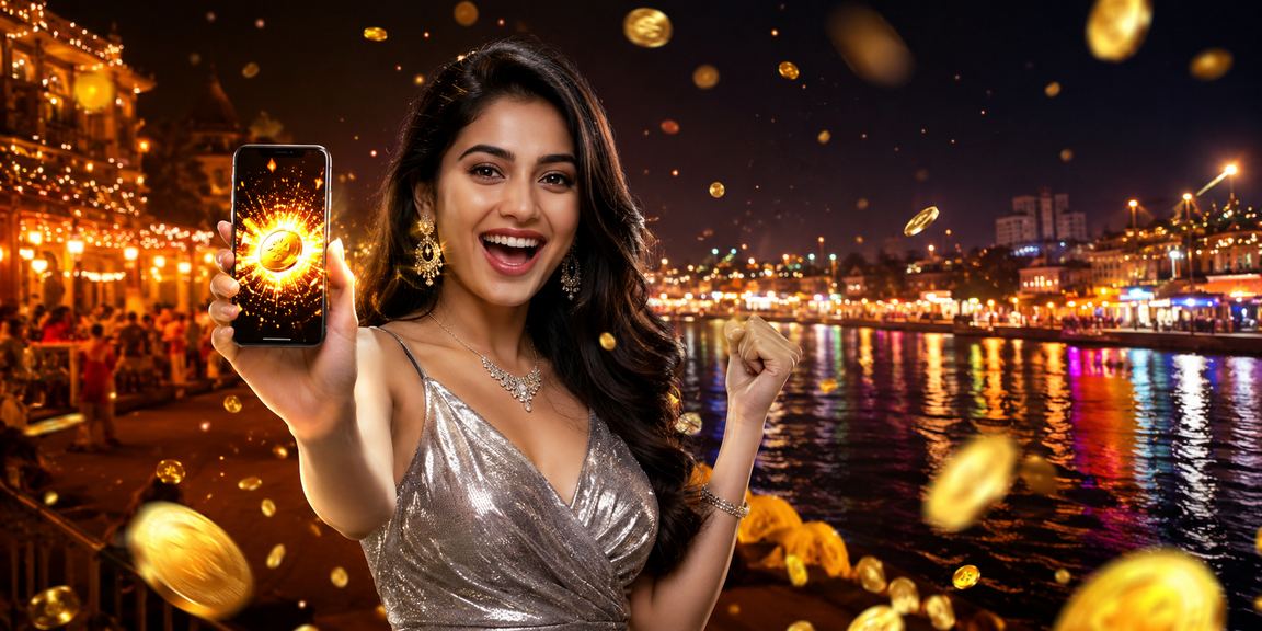রাতের ক্যাসিনো পরিবেশের মোবাইল ভিউ